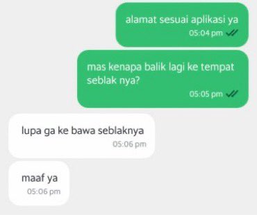 Deretan chat kocak saat pesan makan di ojek online ini bikin ngakak terus